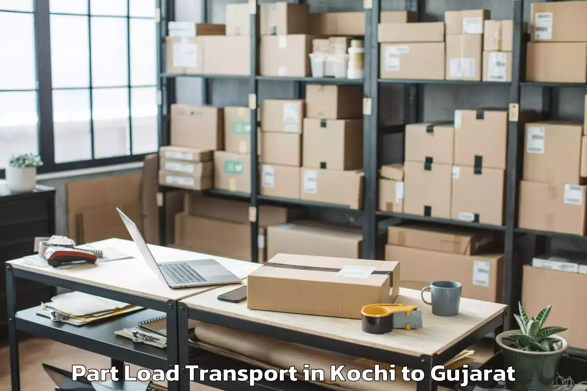 Reliable Kochi to Khambhaliya Part Load Transport